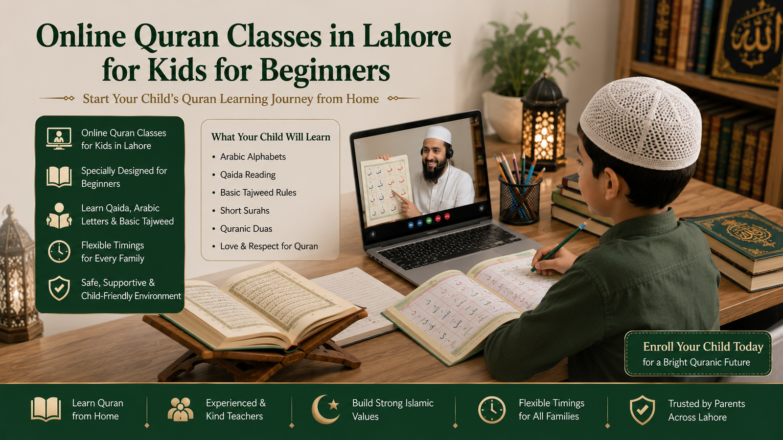 Online Quran Classes in Lahore for Kids for Beginners