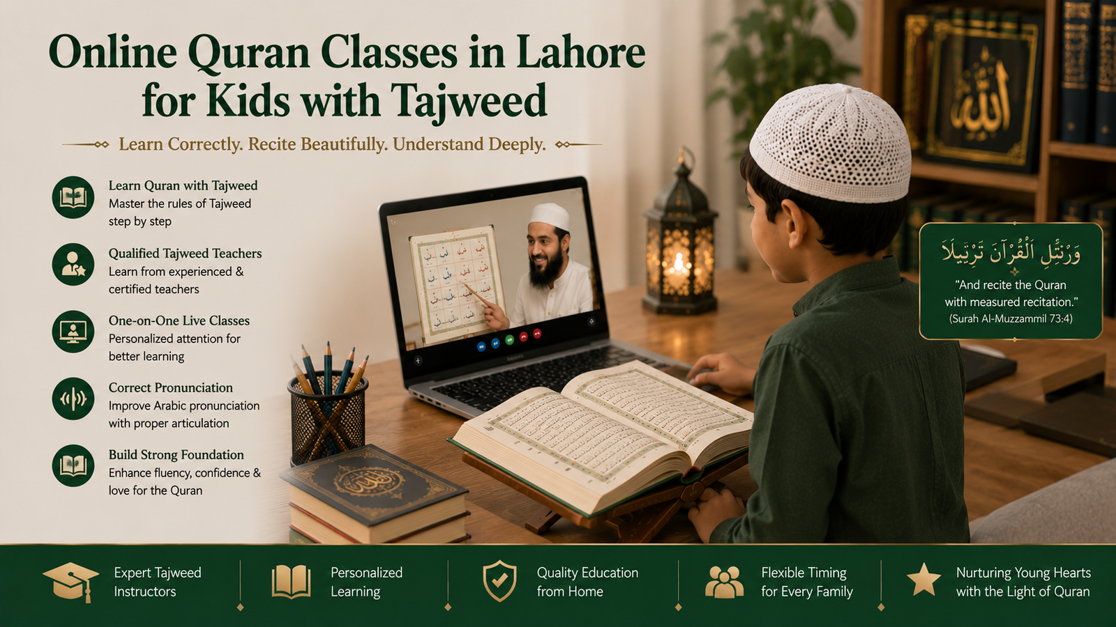 Online Quran Classes in Lahore for Kids with Tajweed