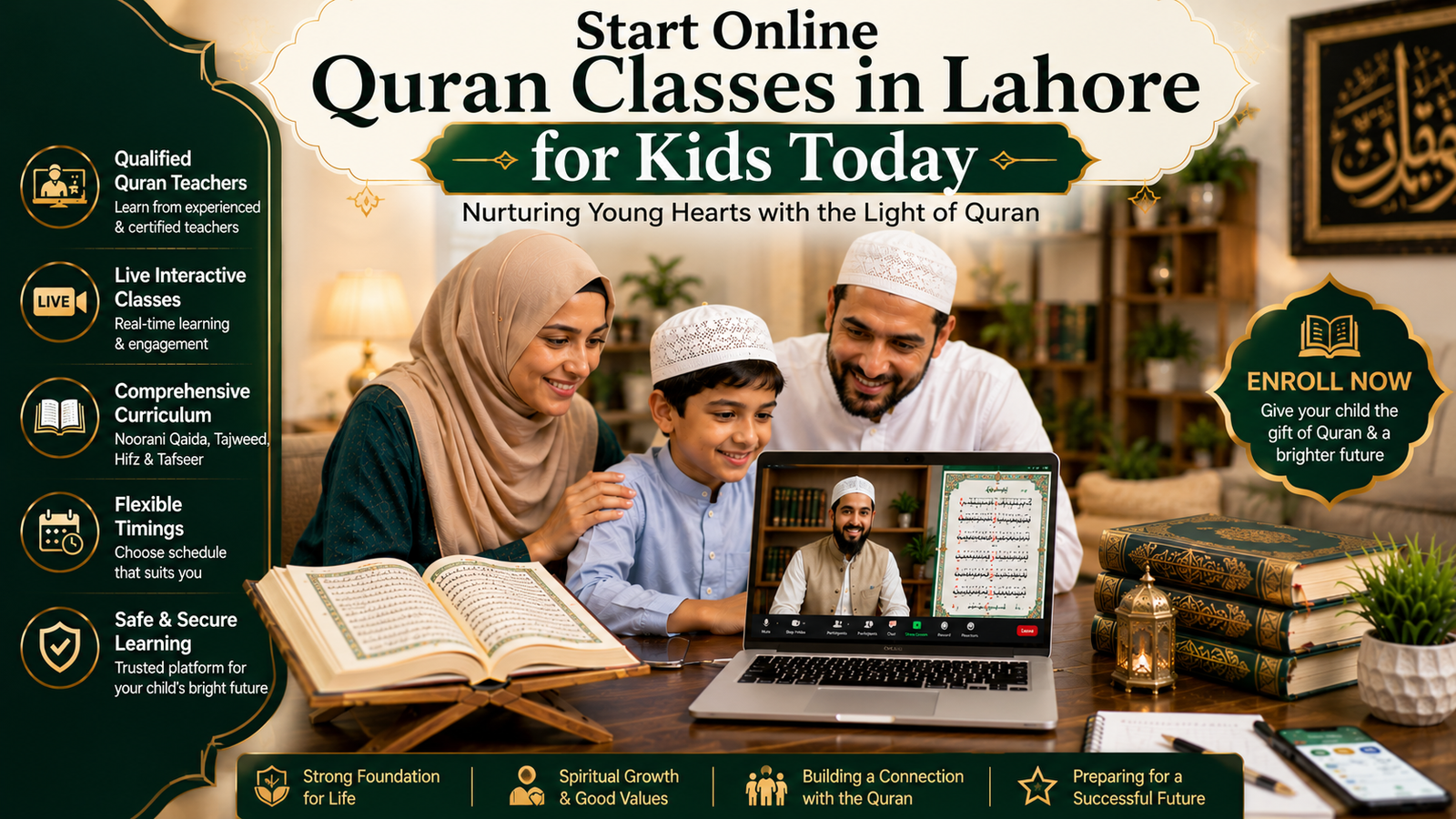 Child starting Quran education journey with online Quran academy