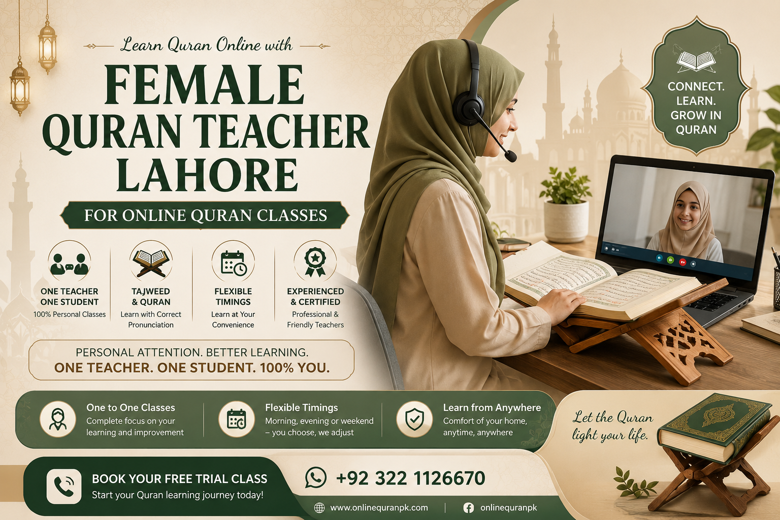 Female Quran Teachers in Lahore teaching online Quran classes