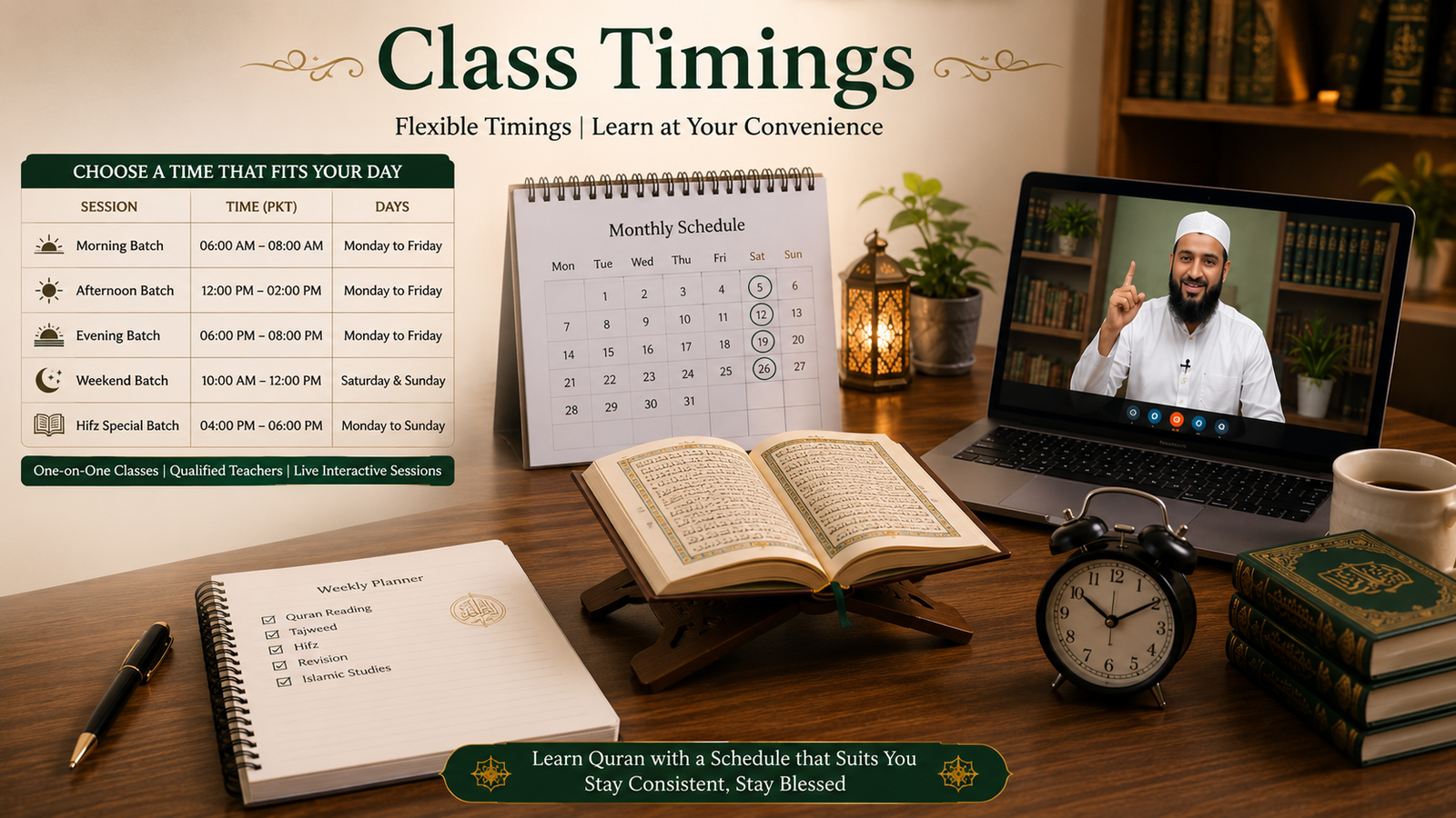 Class Timings